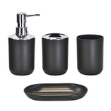 4pcs Bathroom Accessories Set Liquid Bottle Soap Dish Tumbler Toothbrush Holder Shower Space Saving Hotel Gift Home Anti Slip