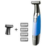 One blade wet dry beard shaving razor for men electric shaver usb male back hair electronic razor travel body cleaning shaver
