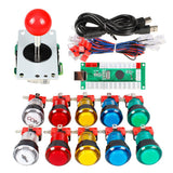 Arcade Control Panel 5Pin Joystick + 10 x LED Push Button + USB Encoder Board To Raspberry Pi Retropie 3 Model B Project DIY kit