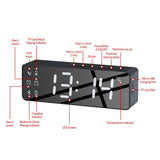 Wireless Speaker FM Radio Sound Box Desktop Alarm Clock Music Player TF Card Bass Speaker Multi-function Desk Clocks Night Light