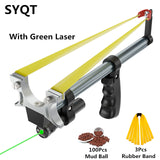 Straight Rod High Precision Telescope High Power Red Laser Flat Rubber Band Stainless Steel Outdoor Hunting Slingshot