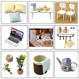 CUTEBEE DIY Doll House Wooden Doll Houses Miniature Dollhouse Furniture Kit with LED Toys for Children Christmas Gift  L023
