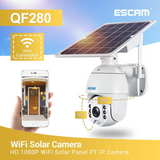 1080P Cloud Storage PT WIFI PIR Alarm IP Camera With Solar Panel Full Color Night Vision Two Way IP66 Waterproof Audio Camera