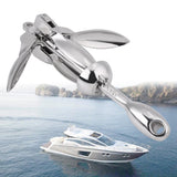 1.5KG Stainless Steel Boat Folding Grapnel Anchor Docking Hardware for Marine Yacht