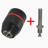 4pcs/set Mini Drill Chucks 1/2-20UNF 1.5~13mm Keyless Chucks Hex Shank/SDS/Socket Square Female Adaptor Hardware Hand Drill Bits