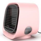 Mini USB Air Conditioner Air Cooler Fan Desktop Air Cooling Fan Humidifier Purifier For Office Bedroom With 7 Colors Light