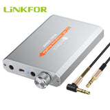 LiNKFOR HiFi Earphone Headphone Amplifier 16-150Ω 3.5mm to 3.5mm With Gain Switch ON/Off Switch Headphone Amplfier Earphone AMP