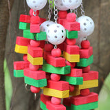 1pc Pet Parrot Toys Wooden Durable Birds Chew Toys  Large Colorful Toys for Parrot Macaw Pet Bird Swing Toy Pets Accessories