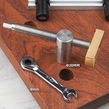 Woodworking Desktop Clip Fast Fixed Clip Clamp Brass Fixture Vise for 19/20MM Dog Hole Joinery Woodworking Benches Tools