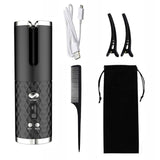 Smart Wireless Automatic Hair Curling Iron Multifunctional USB Rechargeable Hair Curler LCD Display Ceramic Curly Hair Tool
