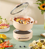 220V 2L Mini Household Electric Multi Cooker 3 Gear Split Type Non-Stick Electric Hot Pot Portable Cooking Machine