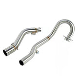 Exhaust Header Mid Pipe Slip-On Mid‐Pipe with Bend for Honda Crf250L/Rally 12-21
