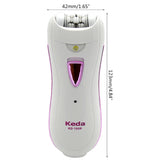 J0PE Portable Women Electric Epilator w/ LED light Rechargeable for Women Legs Arms