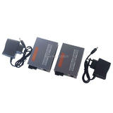 HTB-GS-03 A&amp;B 3pairs Gigabit Fiber Optical Media Converter 1000Mbps Single Mode Single Fiber SC Port External Power Supply