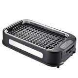 Tabletop Digital Instant Indoor Portable Charcoal Smokeless Electric Barbecue Grill With Compact Tempered Glass Lid Non-stick