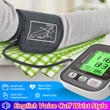 Upper Arm Blood Presure Meter Monitor Heart Rate Pulse Sphygmomanometer Rechargeable LCD Automatic Digital Tensiometer