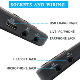 SK5 Mobile Phone Computer Live Sound Card, Microphone Voice Changer Sound Card for Mobile Phone/Switch/iPad/Computer