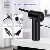Electric Cordless Air Duster - Air Blower for Computer Cleaning,Alternative to Compressed Air Can Gas,Power 60W,40000RPM