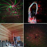 ESHINY R&amp;G Laser Stars/4 Patterns Projector DJ Christmas Light Dance Disco New Years Bar Family Party Stage Effect Lights Z8N6