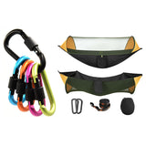 5 Pcs D-Ring Key Chain Carabiner Locking Clip Hook For Camping With Portable Tent Camping Hammock For Hiking Camping