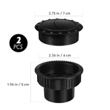 Garneck 2Pcs Car Dashboard Air Vent Exhaust Grille Round Ventilation Outlet for A1176 RV ATV (Black)