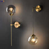 IWHD Nordic Modern Wall Lamp Beside Bedroom Glass Ball LED Wall Lights Fixtures Wandlamp Lighting Bathroom Mirror Stair Light