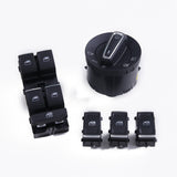 5E0 959 855  5E0 959 857  5E0 941 431  Chrome Headlight Master Window Switch Kit For S KODA O ctavia 5E 13-17 5E0941431