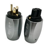 KRELL 3 US Power Plug Frozen Aluminium Alloy IEC Connector HiFi Audio Adapter