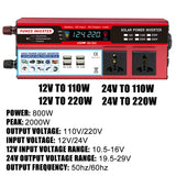 Pure Sine Wave Inverter DC 12v/24v/48v/60v To AC220V 1600W 2500W 3500W 4500W Voltage Transformer Power Converter Solar Inverter