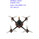 DIY T143 Mini 143mm Drone with 1204 5000KV Brushless Motor 1200TVL Camera FPV RC Racing Drone Quadcopter with 3inch Propelles