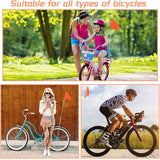 Dropship-Bicycle Safety Flag 6 Ft Bike Safety Flag With Pole Waterproof Safety Flag Adjustable Height Pole Cycling Safety Flag