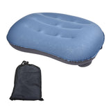 Outdoor Automatic Blue Inflatable Pillow TPU Camping Trip Nap Neck Pillow Outdoor Travel Air Pillow Neck Camping Sleeping Pillow