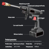 60Bar 30000mAh  Portable Electric Car Washer High Pressure Gun Li-ion Battery Foam Generator Water Gun Car Washing Machine
