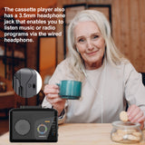 Ezcap246 Portable Cassette Tape Player USB Cassette Tape-to-MP3 Converter into Computer Support AM FM Radio Built-in Speaker