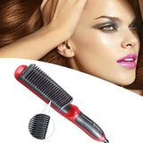 Hair Straightener Durable Electric Straight Hair Comb Brush LCD Heated Ceramic Hair Straightening Brush EU/US Plug