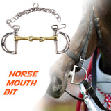Horse Mouth Loose Stainless Steel Kimberwick Bit Horse Equipment 5 Inches Broken Mouth Copper Mouth Snaffle Equipment