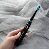 SEAGO Lovers Rechargeable Electric Toothbrush Sonic Tooth Brush Travel Box Portable Folding Cup Ultrasonic Replace Brush Heads