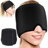 Upgrade Headache&amp; Migraine Relief Ice Hat Adjustable Migraine Ice Head Wrap Flexible Gel Cold Compress Pack for Tension Headache