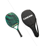 Camewin Adult Professional Carbon Beach Tennis Paddle Racket Soft EVA Face Raqueta With Bag