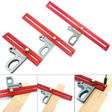 200/300/400mm Woodworking 45/90 Degree Scriber Ruler Height Gauge Measuring Tool 6XDD