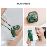 Multifunction Handheld Mini Portable Fan USB Charging With mobile Phone Holder Power Bank Halter Neck Desktop Ventilation Fans