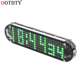 OOTDTY DS3231 temperature meter High Accuracy DIY Digital Dot Matrix LED Alarm Clock Kit with Transparent Case Date Time Display
