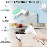 Electric Spin Scrubber,With 4 Replaceable Cleaning Brush Heads For Bathroom Kitchen Toilet Bathtub Tile Sink Wall