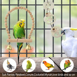 18 Pieces Bird Toys Set Parrot Swing Chewing Toy Hanging Hammock Perch Ladder Bridge for Conure Finch Mynah Lovebird