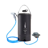 2021 10/11L  Portable Outdoor Camping Shower Bag With Foot Pump And Shower Nozzle For Beach Swim Travel Hiking