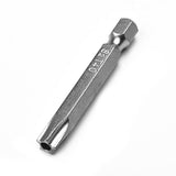 7Pcs/Set Screwdriver Bits 50mm 1/4" Shank S2 Alloy Steel Hex Head   Magnetic Screw Driver Bits T10/T15/T20/T25/T27/T30/T40