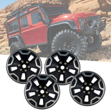 4 Pcs 1/10 RC Rock Crawlers Wheel Hub 2.2-Inch Beadlock Wheel Rims Accessory for Off-Road Vehicle SCX10 D90 Rc Truck