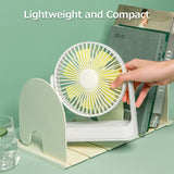 Multifunctional Rechargeable Desktop Fan Low Noise 4-gear Adjustable Wind Detachable Fan Blade Built-in 4000mAh Battery