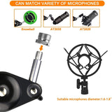 Mic Boom Arm Stand,Adjustable Game Microphone Boom Scissor Arm Stand with Cable Ties for Blue ,Snowball,Other Mics