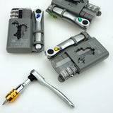 SET-A , Phillips Slotted Hex Screwdriver , Multifunctional Folding wrench set , Mini Ratchet Wrench Tools,H021